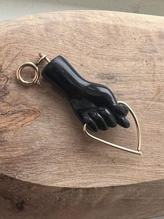 Ebony Figa Hand Charm Holder Pendant