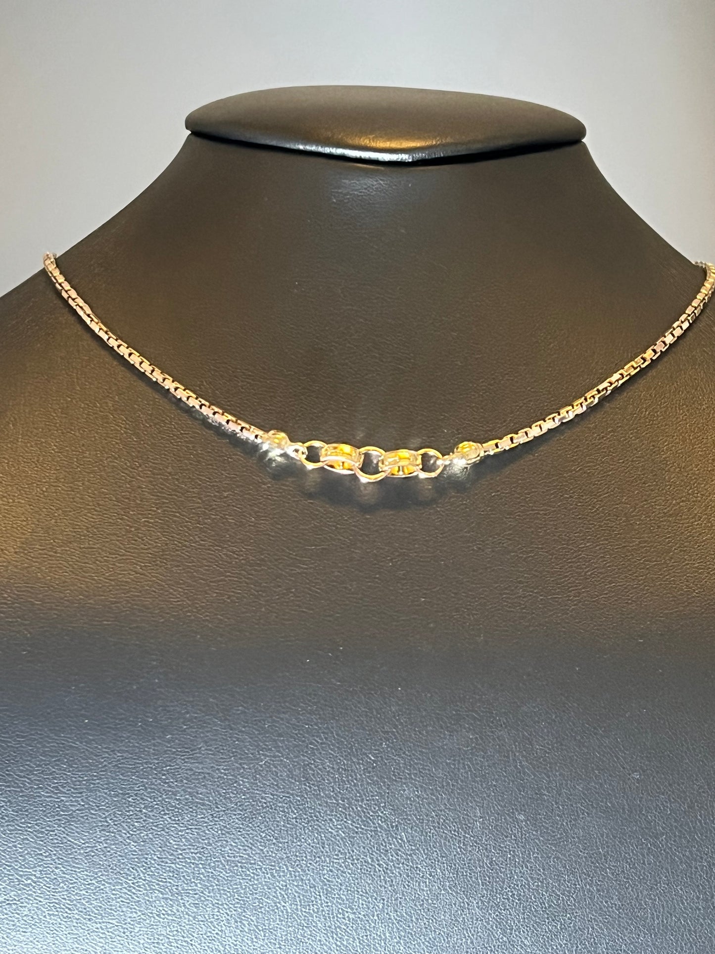 16inch Victorian Solid Gold 10KT with 14KT  Necklace