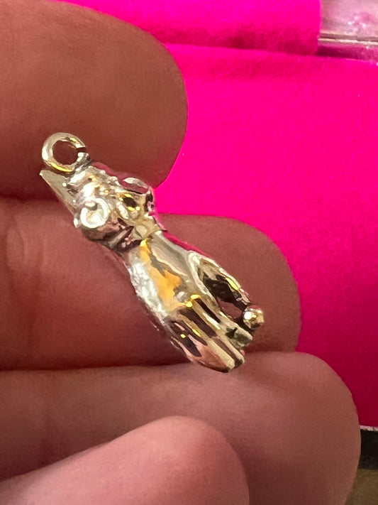 9KT Gold Friendship Hand Charm Connector
