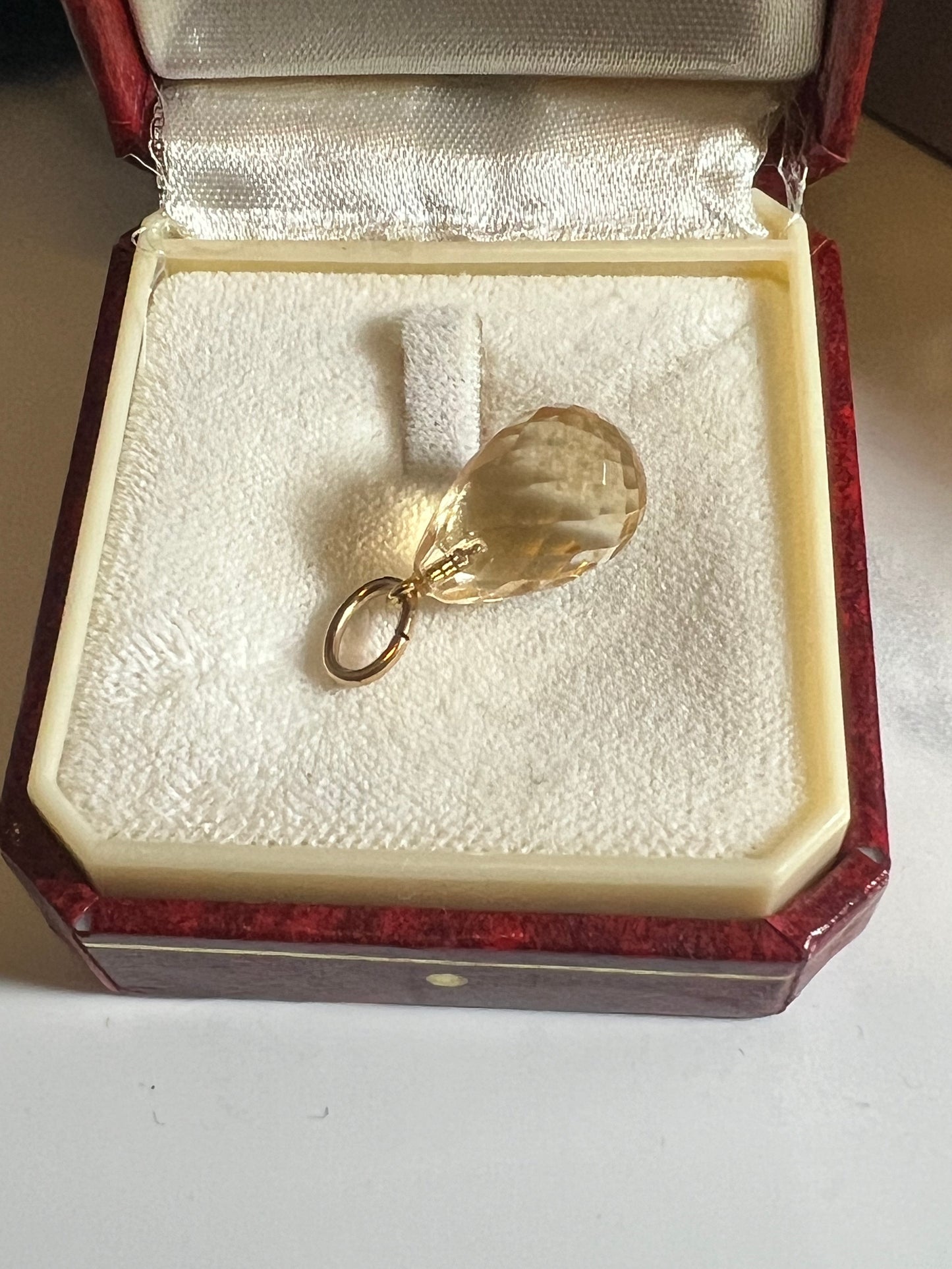 14KT Gold Citrine Charm