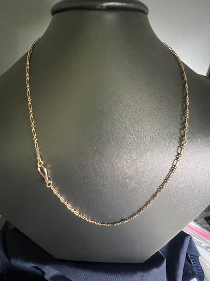 Solid Rose Gold  Watch Chain Necklace 22  inches