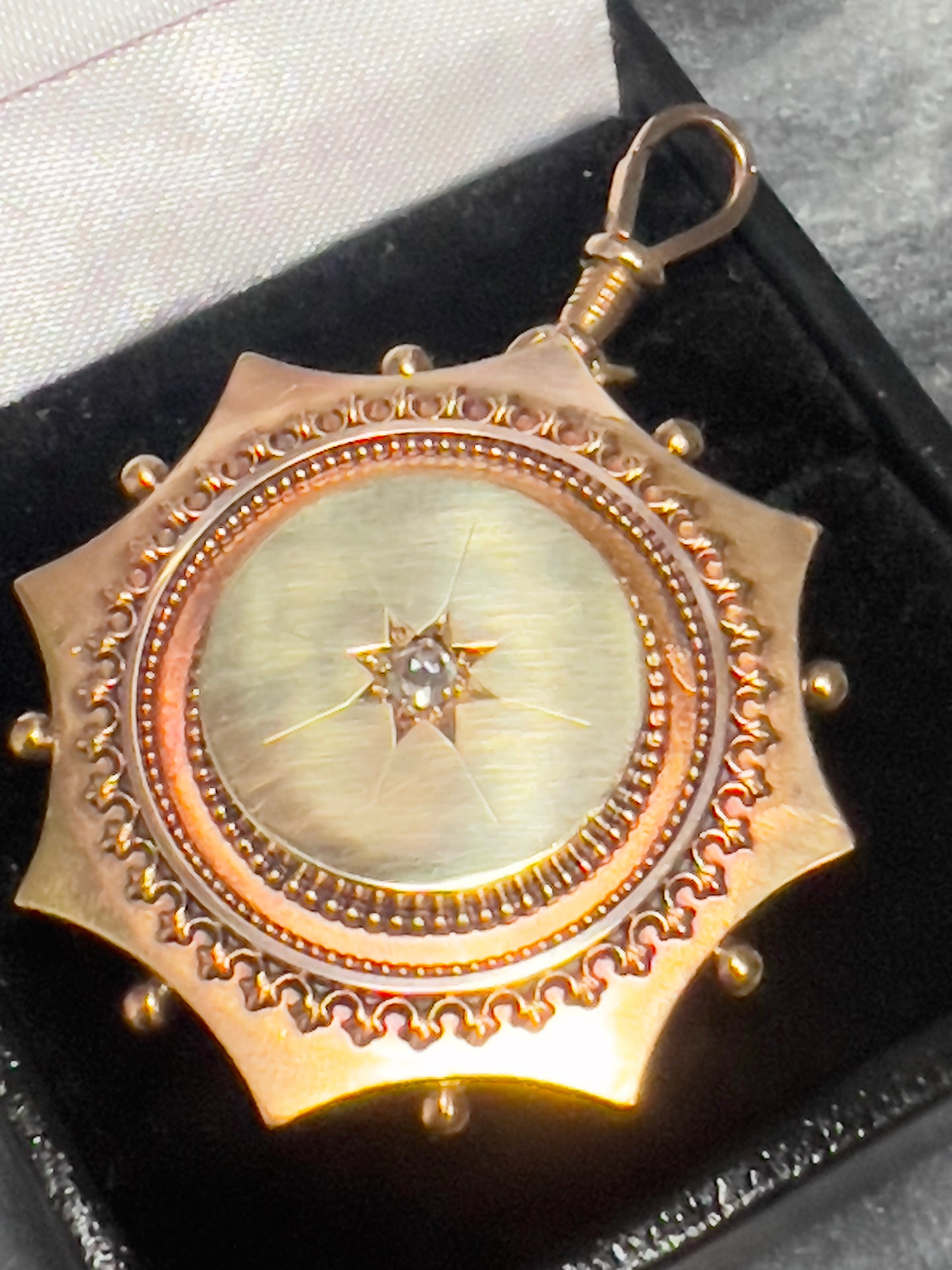 Diamond Victorian  Locket  Pendant